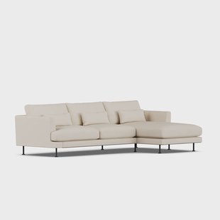 1898 Bredhult sofa Same Beige 6670-zwart staal, 2,5-zits C1
