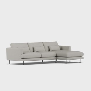 1898 Bredhult sofa Same Grey 6673-zwart staal, 2,5-zits C1