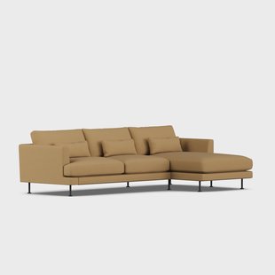 1898 Bredhult sofa Same Ochre 6676-zwart staal, 2,5-zits C1