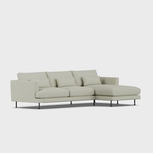 1898 Bredhult sofa Luiza Beige 3981-zwart staal, 2,5-zits C1