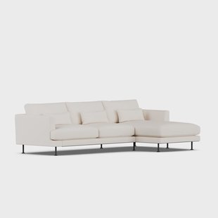 1898 Bredhult sofa Caleido Beige 9600-zwart staal, 2,5-zits C1