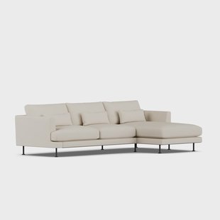 1898 Bredhult sofa Jump Beige 1956-zwart staal, 2,5-zits C1
