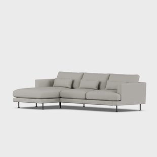 1898 Bredhult sofa Same Grey 6673-zwart staal, 2,5-zits C2