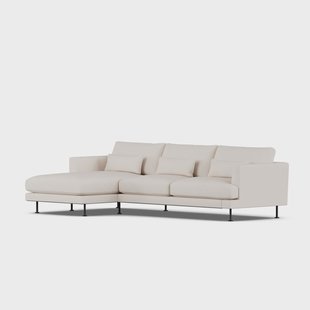 1898 Bredhult sofa Same Off White 6671-zwart staal, 2,5-zits C2