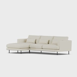 1898 Bredhult sofa Oslo Nature 1540-zwart staal, 2,5-zits C2