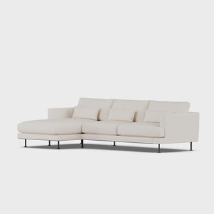 1898 Bredhult sofa Caleido Beige 9600-zwart staal, 2,5-zits C2