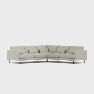 1898 Bredhult sofa Luiza Beige 3981-zwart staal, hoekbank F