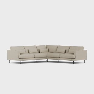 1898 Bredhult sofa Bern Beige 0341-zwart staal, hoekbank F