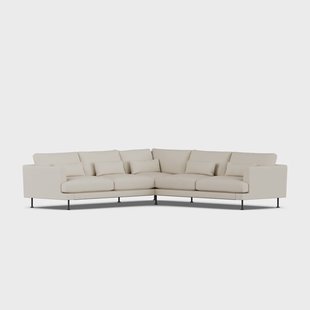1898 Bredhult sofa Jump Beige 1956-zwart staal, hoekbank F