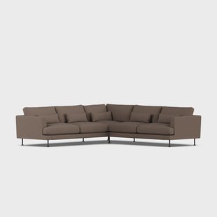 1898 Bredhult sofa Jump Brown 1955-zwart staal, hoekbank F