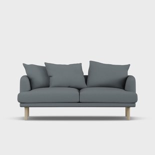 1898 Sjövik sofa Same Blue 6678-witgeoliede eiken, 2,5-zits