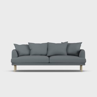 1898 Sjövik sofa Same Blue 6678-witgeoliede eiken, 3-zits