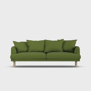 1898 Sjövik sofa Luiza Green 3975-witgeoliede eiken, 3-zits