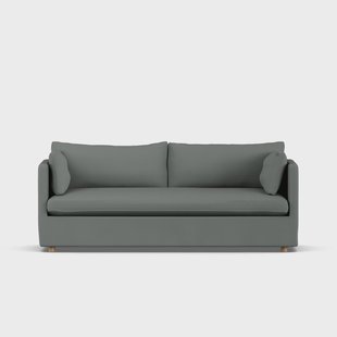 1898 Linnevik sofa Caleido Grey 1240-witgeoliede eiken, 3-zits, met rok