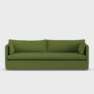 1898 Linnevik sofa Luiza Green 3975-witgeoliede eiken, 4-zits, met rok