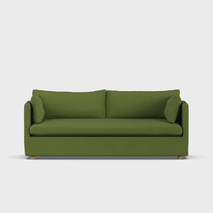 1898 Linnevik sofa Luiza green 3975-witgeoliede eiken, 3-zits, met rok