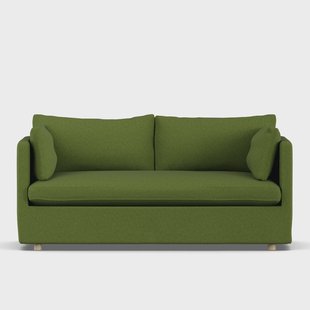 1898 Linnevik sofa Luiza Green 3975-witgeoliede eiken, 2-zits, met rok