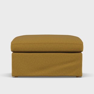 1898 Linnevik voetenbank Luiza Mustard 3972-witgeoliede eiken, met rok