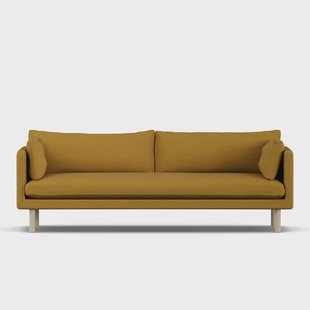 1898 Linnevik sofa Luiza Mustard 3972-witgeoliede eiken, 4-zits