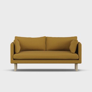 1898 Linnevik sofa Luiza Mustard 3972-witgeoliede eiken, 2-zits