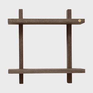 Andersen Furniture Treat wandplank dubbel Smoked Oiled Oak, 34x12x34 cm
