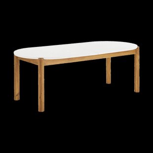 Teresa houten tafel naturel met terazzo blad -  210 x 95 cm