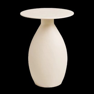 Calvin metalen bijzettafel gebroken wit - Ø36 x 50 cm