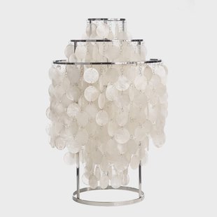 Verpan - FUN 1TM tafellamp, chroom, hoogte 65 cm, schelpen