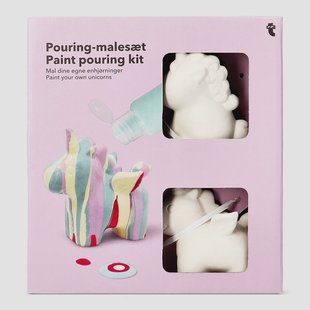 Verfschenkset met keramische eenhoorn