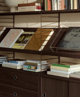 String Furniture Rek wandladder - dark brown - set van 2 - 50 x 30 cm