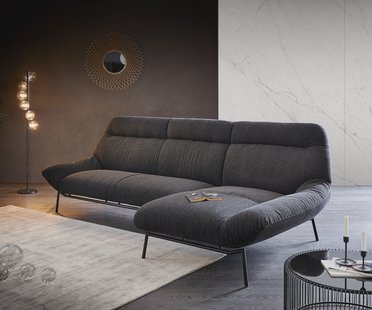 DELIFE Hoekbank Shape High 305x160 zwart Longchair rechts by ES brand