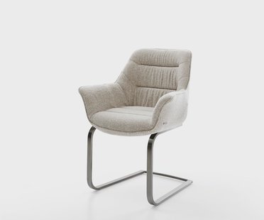 DELIFE Sledemodel Kaira-Flex geweven stof beige sledemodel vlak grafiet