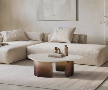 DELIFE Salontafel Marvello 100x50 cm marmer wit metaal gold fusion afwerking
