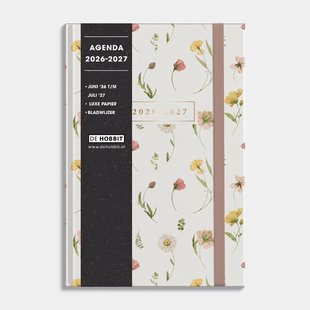 Luxe Schoolagenda 2026-2027 ±A5 Aquarel Wilde Bloemetjes