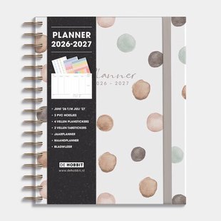 Luxe Weekplanner 2026-2027 A5+ Waterverf Stippen