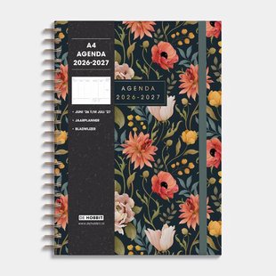 Agenda 2026-2027 A4 Vintage Bloemen