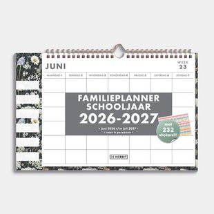 Familieplanner 2026-2027 A4+ Weidebloemen