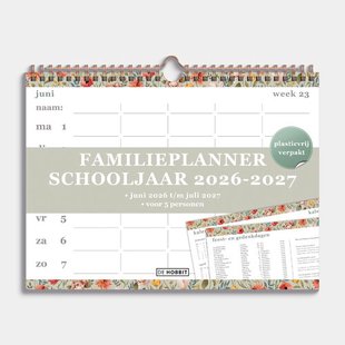 Familieplanner 2026-2027 A4+ Vintage Bloemen