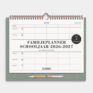 Familieplanner 2026-2027 A4+ Groen Luxe