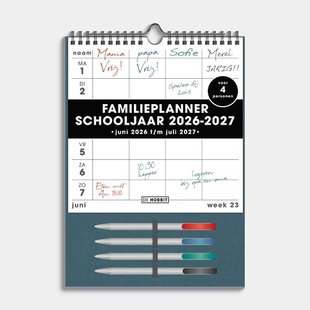 Familieplanner Markers 2026-2027 A4+ Wit