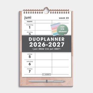 Duoplanner 2026-2027 A4 Abstract Oudroze