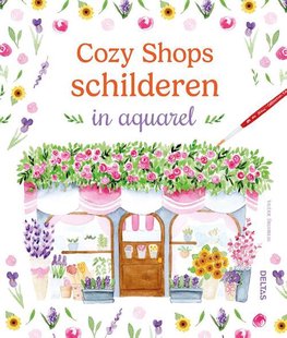 Cozy Shops schilderen in aquarel