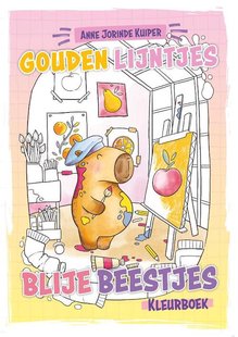 Gouden Lijntjes Blije Beestjes kleurboek