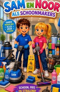 Sam en Noor als schoonmakers