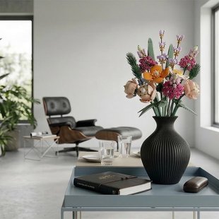 BrickVase - Vaas Zwart voor LEGO Bloemen
