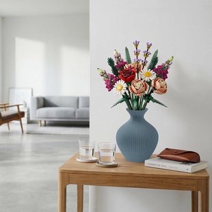 BrickVase - Vaas Blauw voor LEGO Bloemen