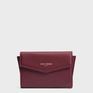 Isabel Bernard Honoré Lina Bordeaux Rode Clutch Met Afneembare Schouderketting voor dames