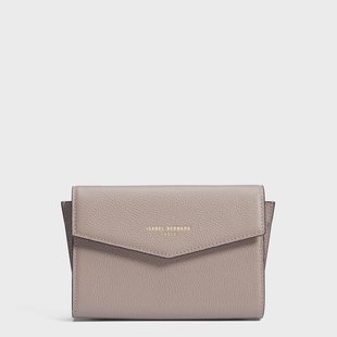 Isabel Bernard Honoré Lina Taupe Clutch Met Afneembare Schouderketting voor dames