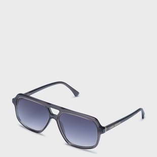 Isabel Bernard La Villette Camille transparant grijze aviator zonnebril met blauwe glazen voor dames