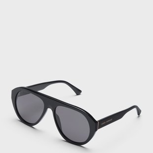 Isabel Bernard La Villette Mila zwarte aviator zonnebril met zwarte glazen voor dames